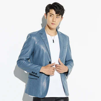 

2020 Men's Leather Jackets Plus Size 5XL High Quality Turn-down Collar Men's Leather Coat Male Motorcycle Faux Leather Jacket