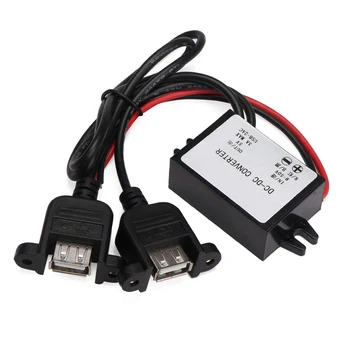 

12V to 5V 3A 15W Dual USB Charger Converter Module Cable Power Adapter Car Charger DC to DC Converter Step up Voltage