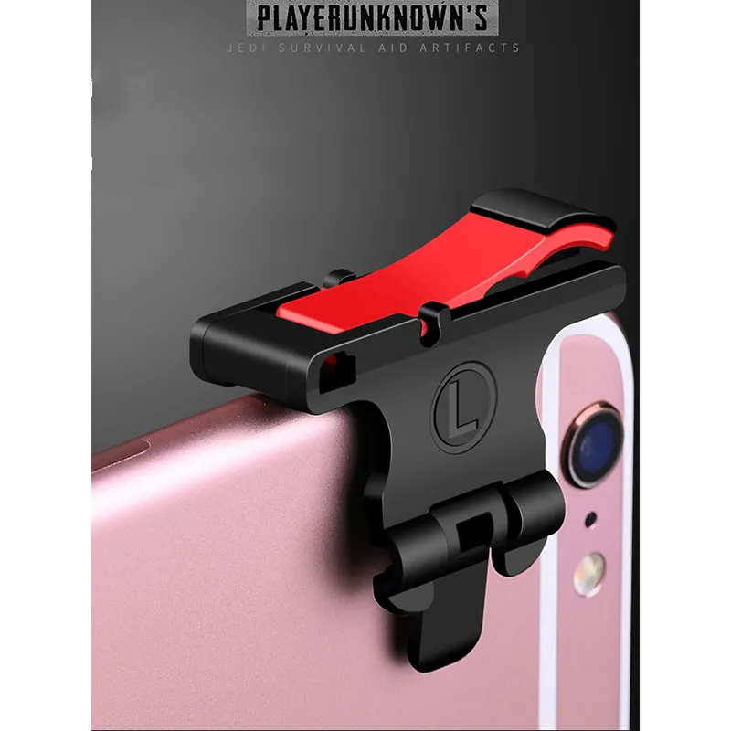 Черный Удобный игровой контроллер для телефона, геймпад для pubg L1R1, шутер, игра для мобильного телефона, пульт дистанционного управления, игровой триггер, кнопка огня - Цвет: Черный