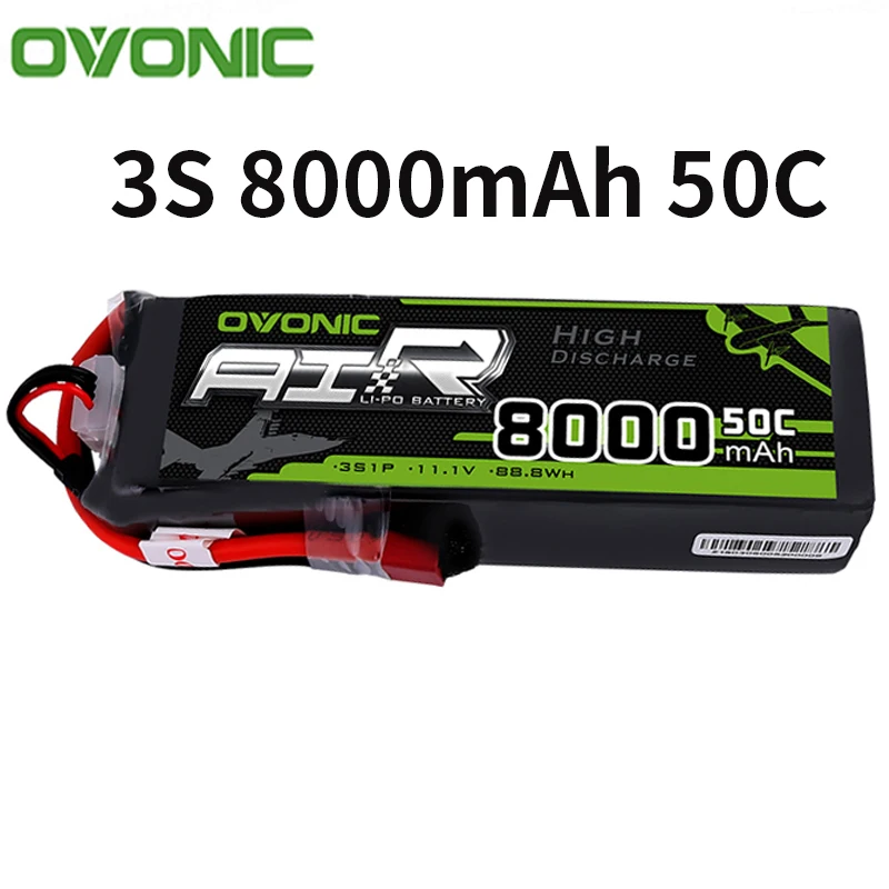 Литий-полимерный аккумулятор Ovonic 3S 11 1 В 50C 8000 мАч с T-образной вилкой Deans для