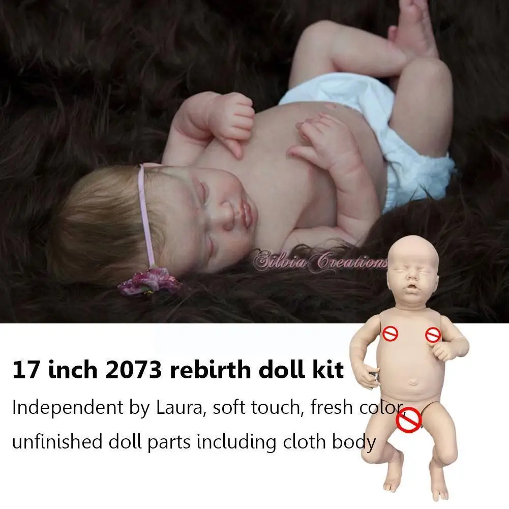 17inch Reborn Doll Kit Indie by laura Soft Fresh Unfinished with included cloth body Color Parts Collection | Игрушки и хобби