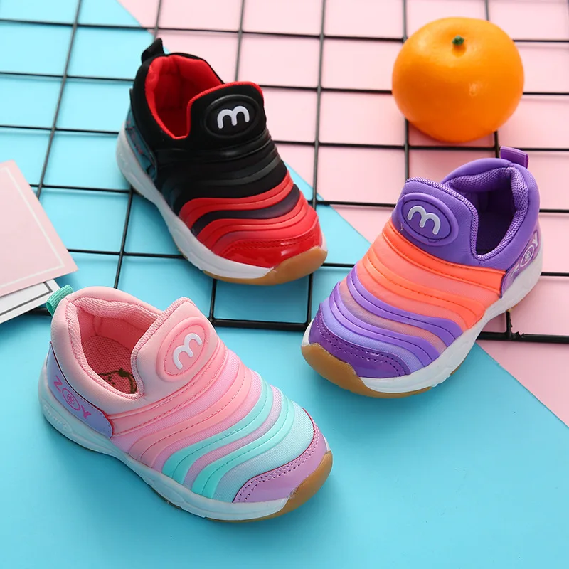 

Toddler Sneakers Fashion Kids Soft Bottom Air Mesh Breathable Shoes Boys and Girls Casual Sport Shoes Slip-On Shoes AELNN493
