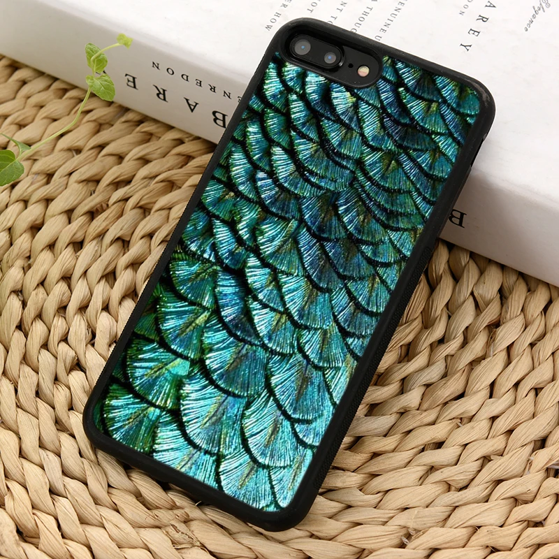 MaiYaCa Бирюзовый Камень Цветочный перо павлина чехол для телефона iphone 5 SE 6 7 8 Plus X XR XS