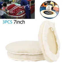 3 pièces/ensemble 7 pouces 180mm de diamètre, tampon de polissage de capot de voiture, roue de polissage de capot en laine automatique, tampon de polissage, tampon de polissage