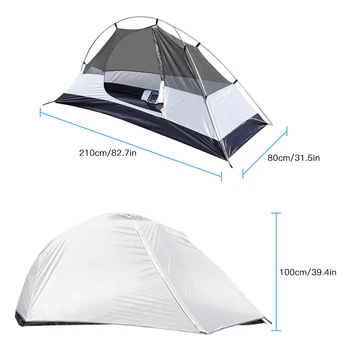 

2020 New Arrive Vik Series Ultralight Waterproof White Outdoor Camping Tent Backpack Shelter Breathable Tent For 1 Person Tent