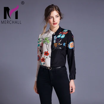 

2020 Designer Runway Shirt Women Long Sleeve Shirts Autumn Printed Vintage Blouse Womens Tops And Blouses Blusaa Femininas