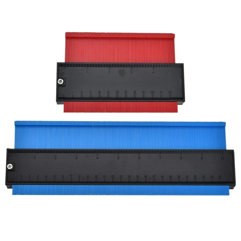 

2 Pieces Contour Gauge Duplications 5 inch and 10 inch Profile Copy Tool Shape Measuring for Corners and Contoured