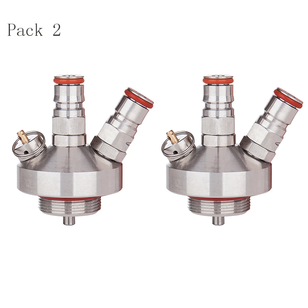 2pcs Stainless Steel Keg Beer Growler Spear Tap Dispenser for Beer growler w/hose