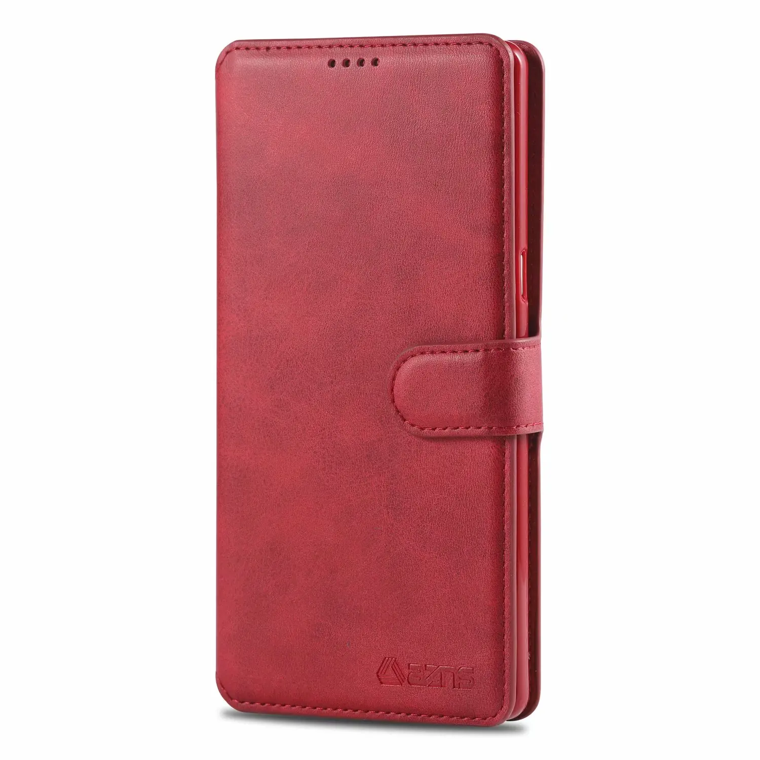 Чехол AZNS для samsung Galaxy Note 8, 9, 10+ Plus, S8, S9 Plus, S10e, S10 Plus, 5G, ультратонкий, с магнитной адсорбцией, из искусственной кожи, деловой стиль - Цвет: XNW Red