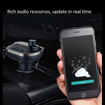 

Hot New Vehicle Charger Multi-function BT FM Transmitter Wireless Transmitter Universal Car Charger with Dual USB Charging Ports
