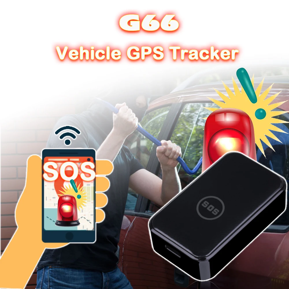 G66 Многофункциональный gps локатор трекер для автомобиля устройство слежения за транспортным средством с История воспроизведения пути низкая батарея сигнализация