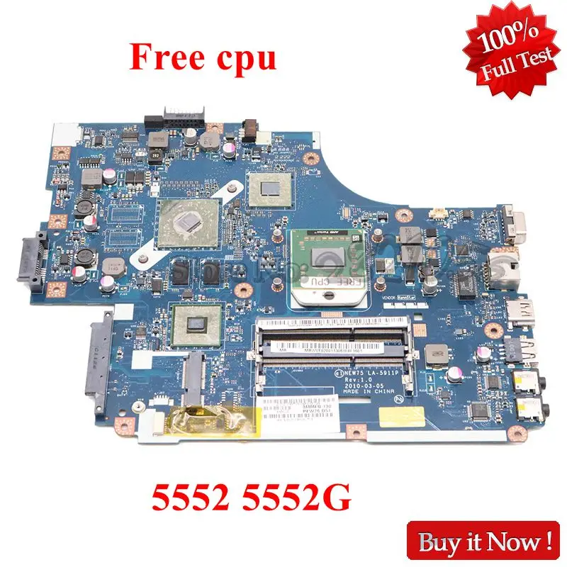 NOKOTION MBWVE02001 MB. Wve020001 NEW75 материнская плата для ноутбука Acer aspire 5552 5552g DDR3 512 МБ