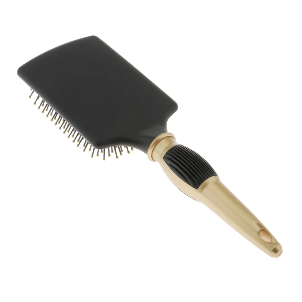 Antistatic Soft Ball Tipped Bristle Paddle Brush for Curling Blow Drying Styling Hair Scalp Massage Comb