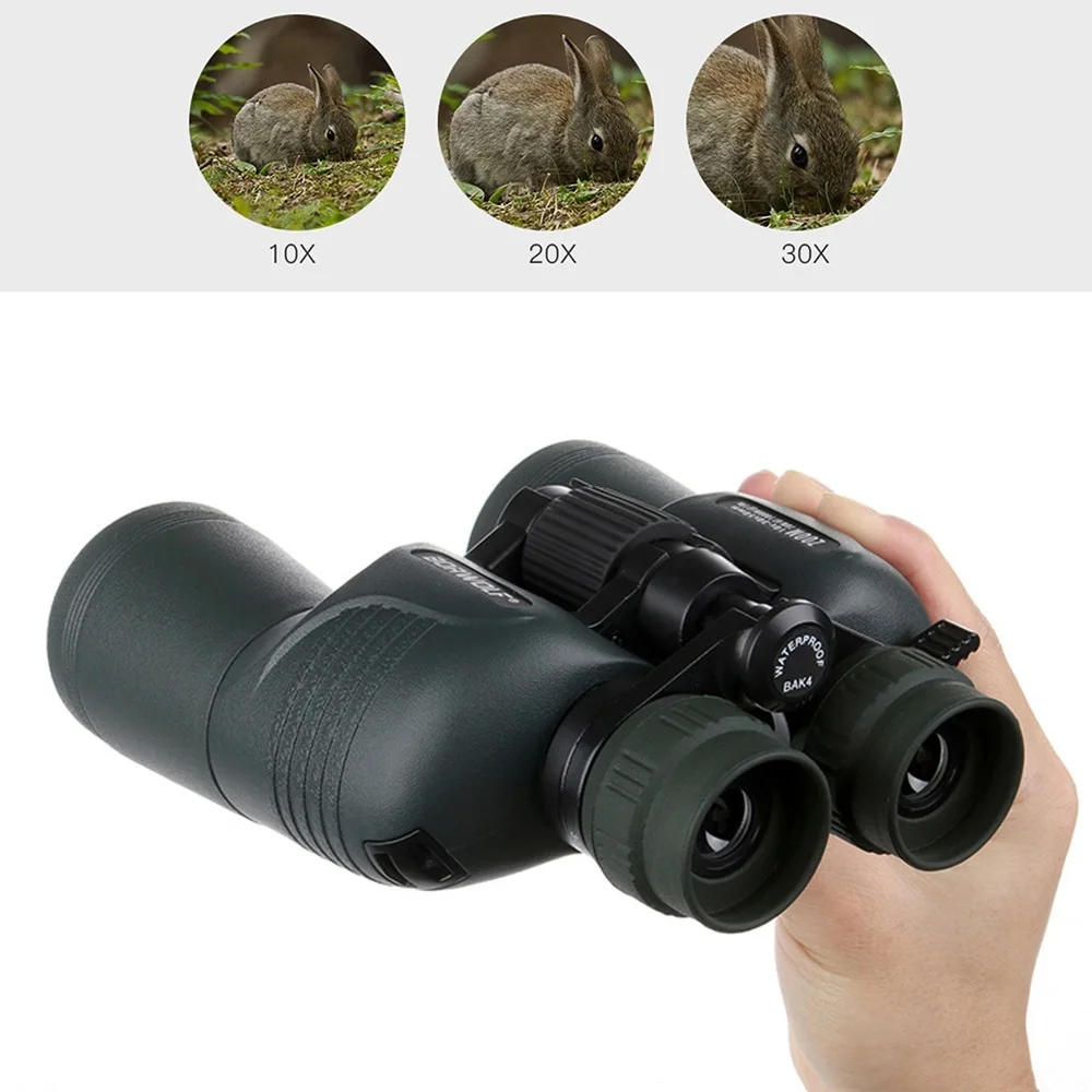 10-30X50 бинокль телескоп HD светильник окуляр ночного видения Bak4 призма профессиональный зум мощный для охоты наблюдения за животными