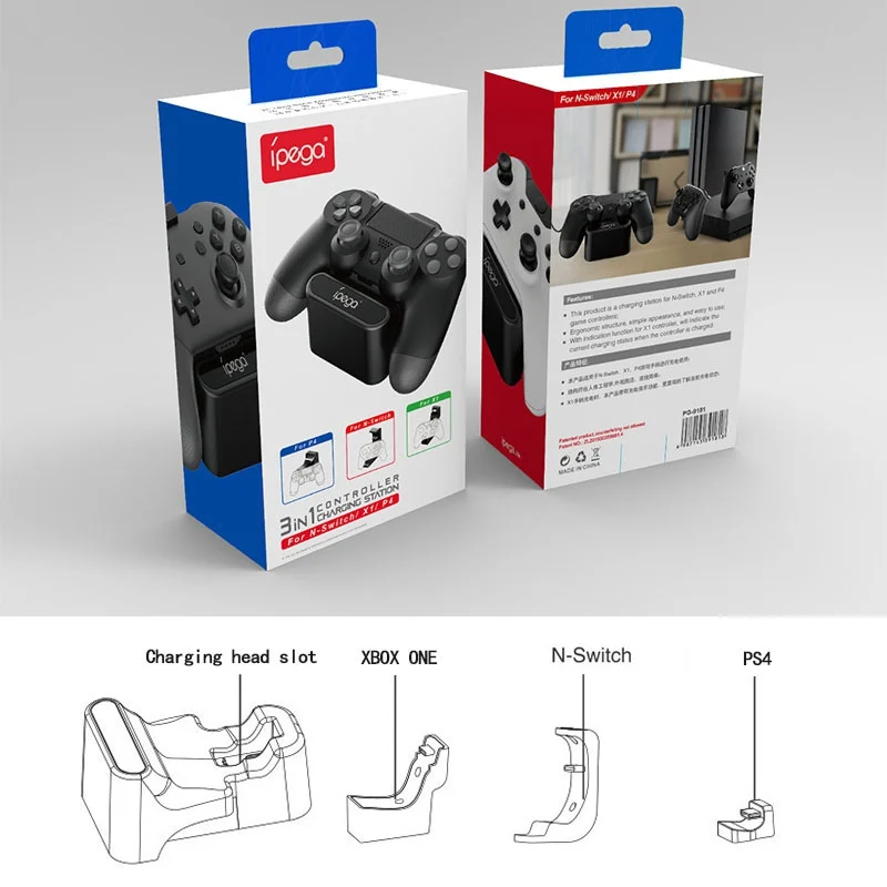3 в 1 игровой контроллер зарядная станция Док-станция для NS Switch Pro для xbox для PS4