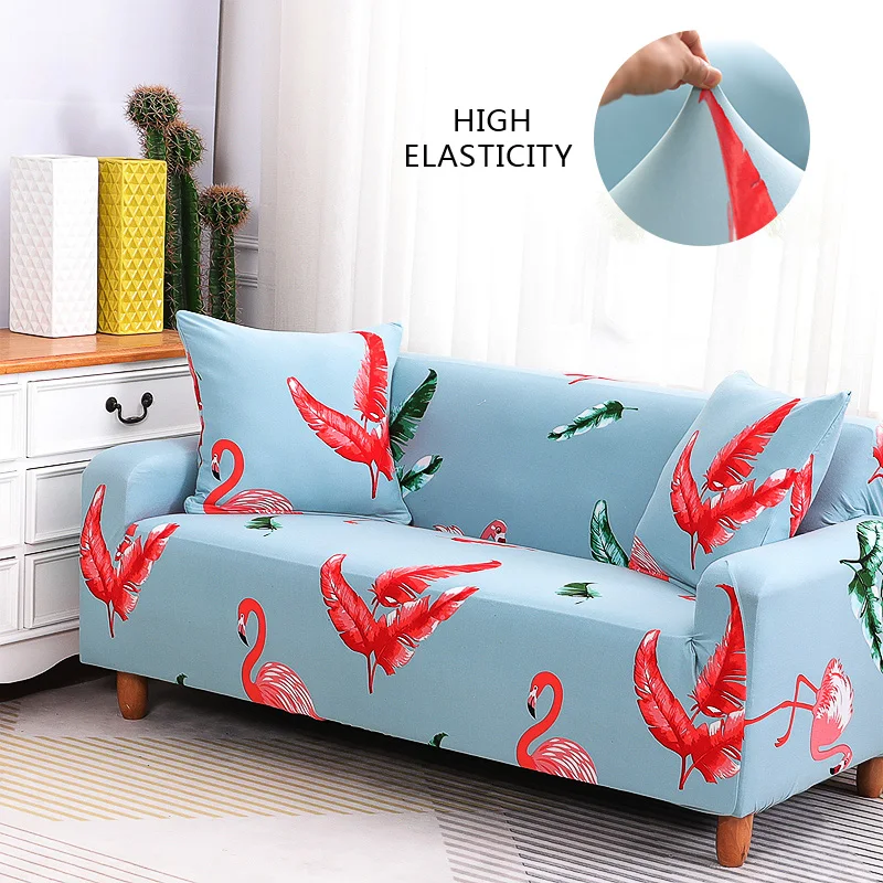 

Flamingo Patterned Sofa Slipcovers High Quality Stretchable Elastic Sofa Cover Set Couch Cover Stretch Single Two Three Fourseat