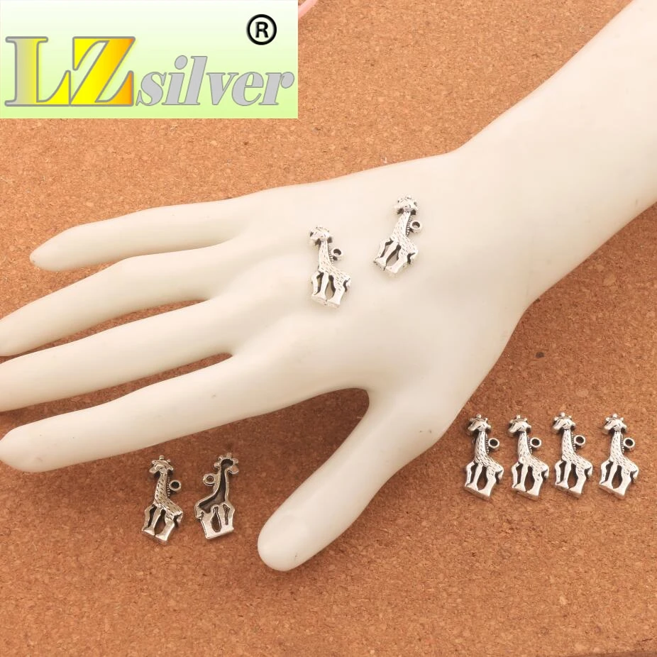 Giraffe Looking Down Charm Beads 15x21.5mm 200PCS Zinc Alloy Pendants Alloy   Jewelry DIY L038