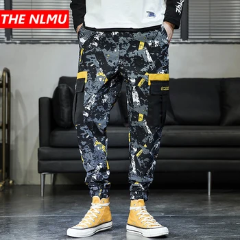 

Harajuku Mens Camouflage Jogger Pant 2019 Hip Hop Cargo Pants Male Fashion Printed Harem Joggers Trousers Streetwear WG908