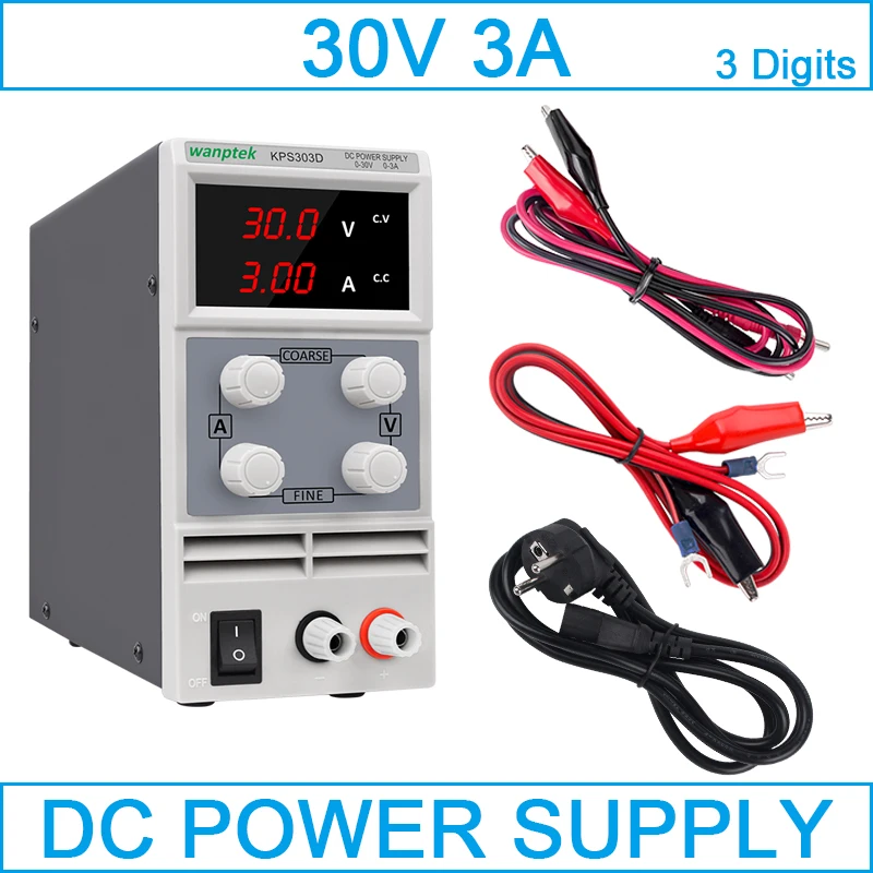 30V3A Импульсный источник питания 30 в 3 А регулятор напряжения и тока 220 В 110 В лабораторный источник питания регулируемый источник постоянного тока цифровой дисплей - Цвет: 30V3A