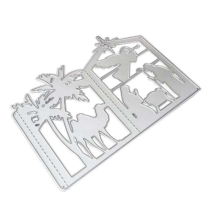 Christmas Light Box Metal Cutting Dies Stencil DIY Scrapbooking Album Stamp Paper Card Embossing Crafts Decor