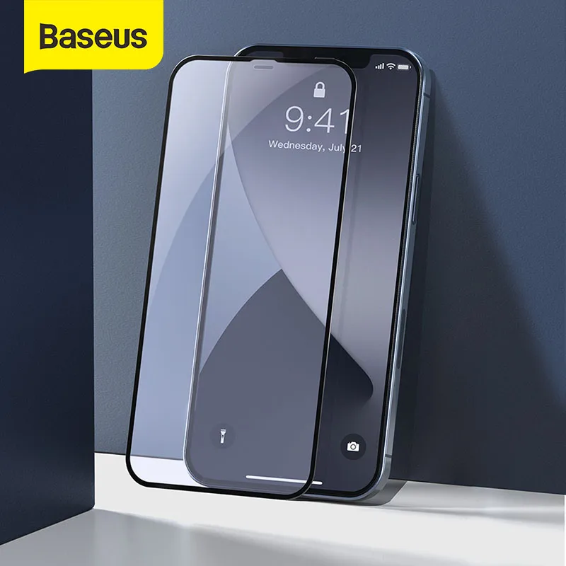 Baseus Protective Tempered Glass for iPhone 12 pro 12 pro Max Anti-Peeing Anti-Blue Ray Glass Full Cover Screen Protector Glass