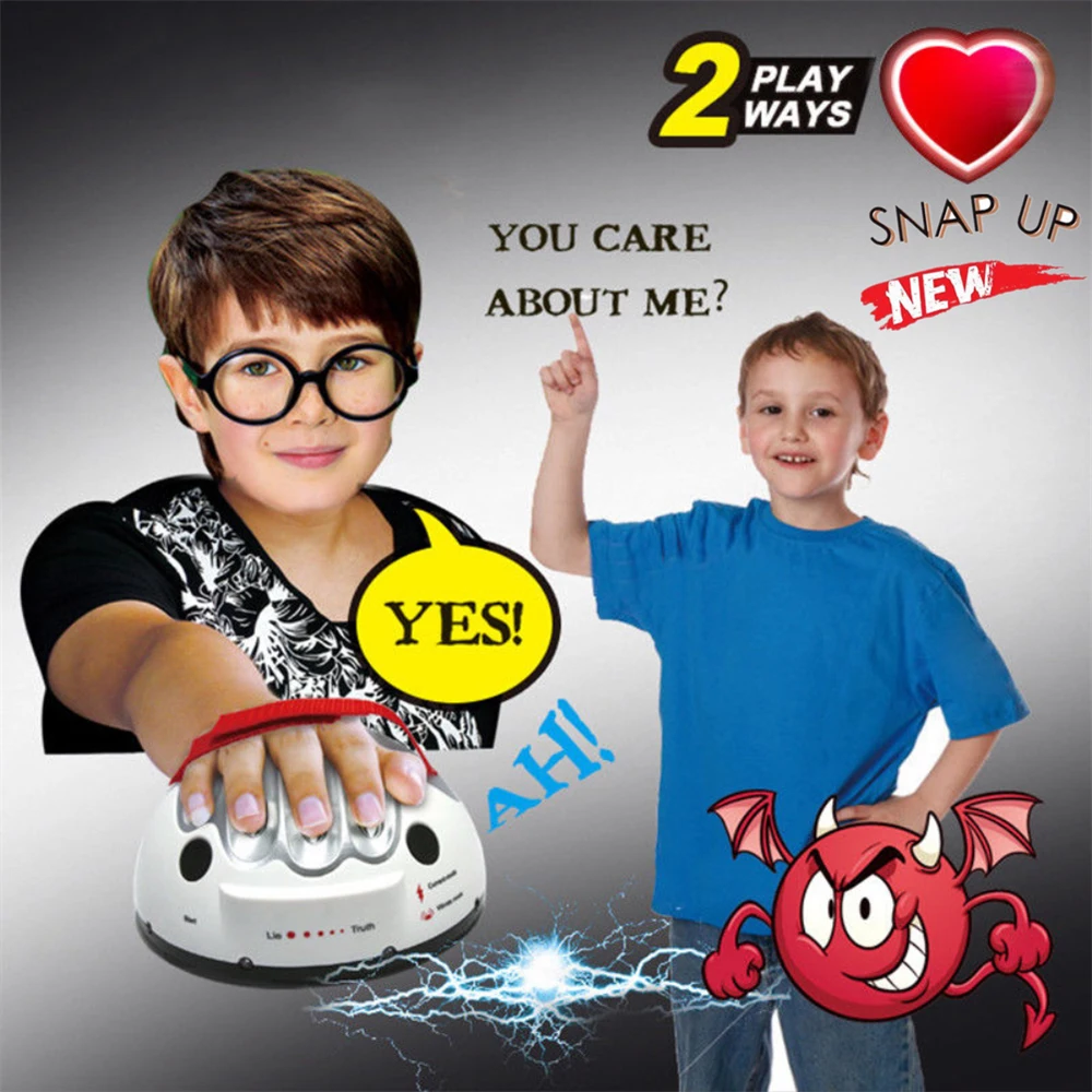 Goede Polygraaf Test Tricky Grappige Verstelbare Volwassen Micro Elektrische Schokken Lie Detector Mini Detector Waarheid Party Game Consoles Geschenken Speelgoed