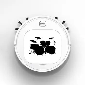 

Robot Vacuum Cleaner Intelligent Automatic Mopping Clean Robot for Hard Floor Carpet Interesting Music Drum Band Symbol