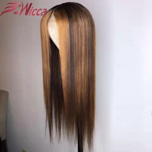 Wicca Blonde 13X6 парики на шнурках на фронте, выделите прямой парик на шнурке, al парик с волосами младенца, бразильские волосы Remy, человеческие волосы, парик, предварительно сорванные