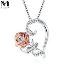 Простое любовное сердечко, Кристальное ожерелье с кулоном для женщин, новейшее массивное розовое ожерелье с кулоном для пары, подарок на свадьбу, модное ювелирное изделие