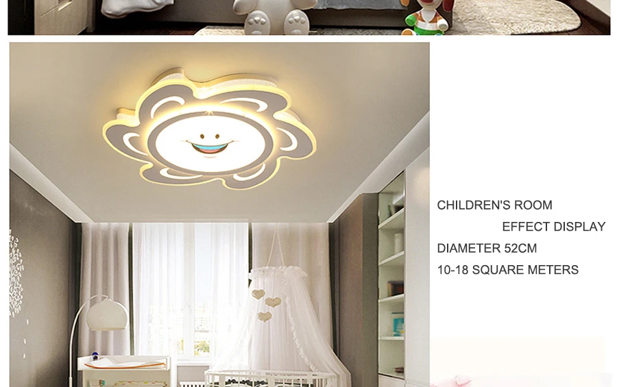 Новое поступление, светодиодные потолочные светильники, лампа с дистанционным управлением и солнцезащитным дизайном для детской спальни, кабинета, детской комнаты, lamparas de techo
