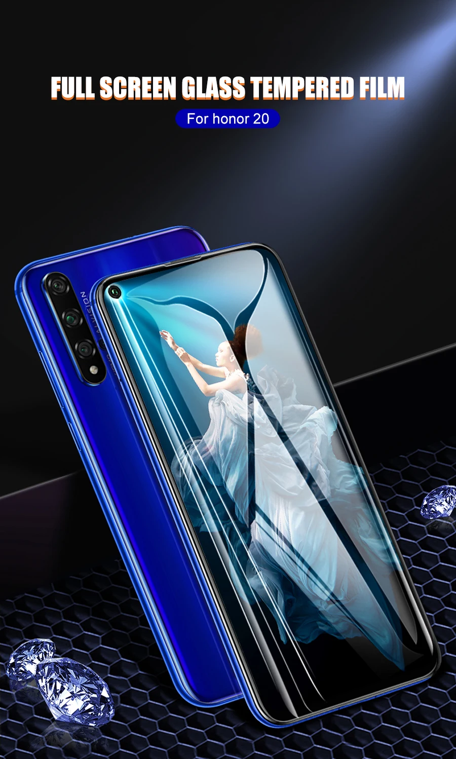 9H Защитное стекло для huawei honor View 20 V20 V10 9X 8X 8A 8C закаленное стекло для honor 9 10 20 Lite 20i 20S защита экрана