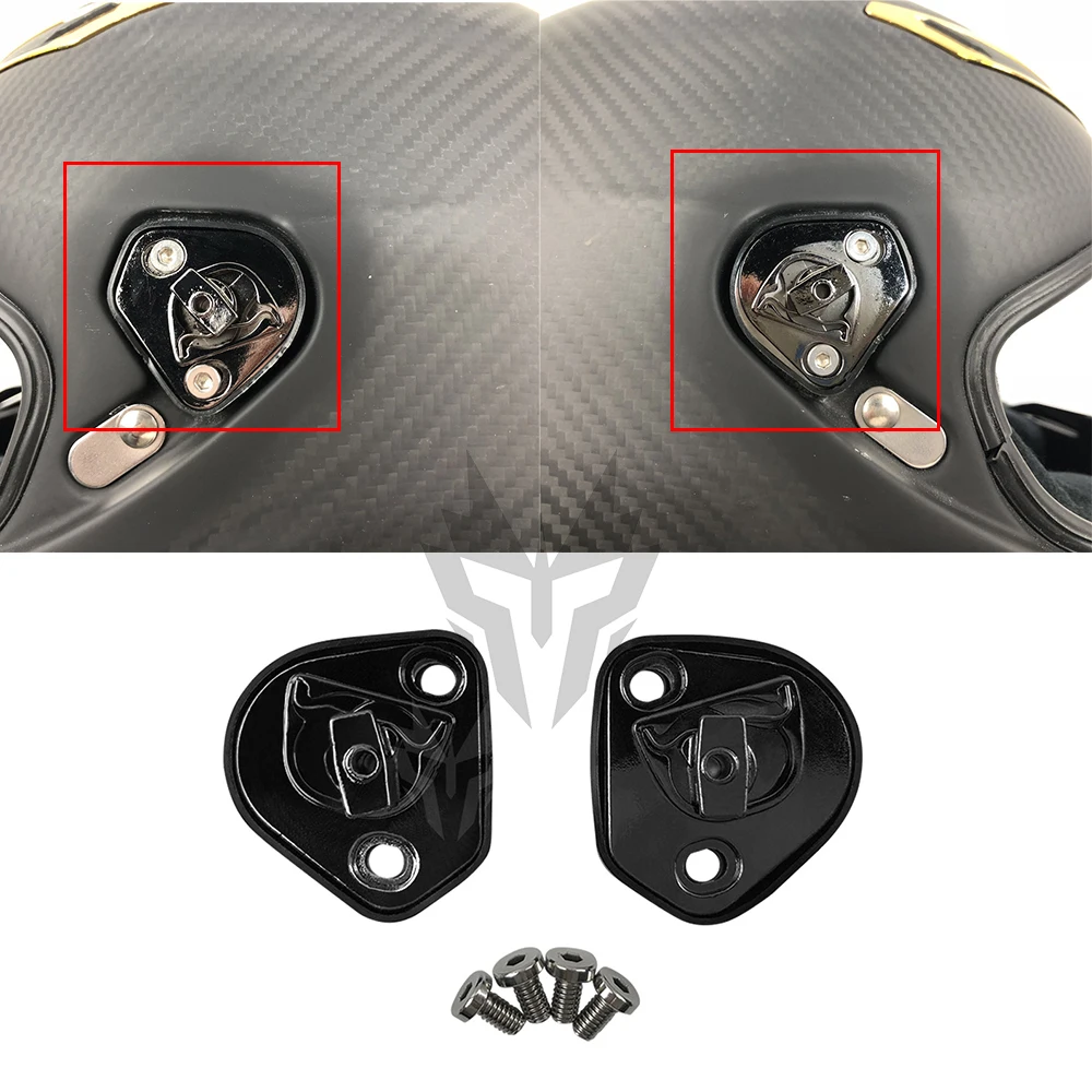 For AGV Pista GP R GP RR Motorcycle Helmet Accessories A Pair of Pivot Kit Base Plate with Four Screws Helmet Accessories