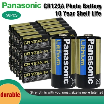 

50pcs NEW Original Panasonic Lithium battery 3v 1550mAh CR123 CR 123A CR17345 16340 cr123a dry primary battery for camera meter