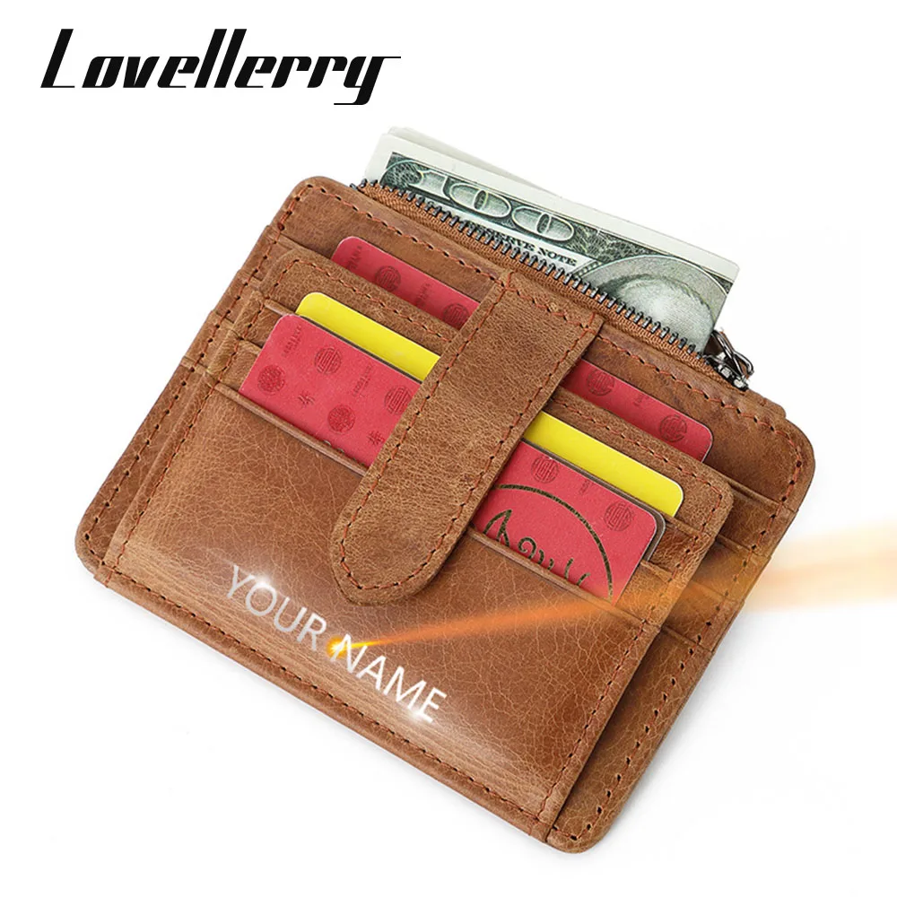 Business Card Holder Slim PU Leather Card Holder Men Magic Wallets Designer  Small Purse Male Hasp Retro Card Holder Mini Holders Business Card case