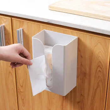 

Desk Facial Tissue Multifunctional Holder Napkin Box Bathroom Wall-Mounted Tissue Box Kitchen Self-Adhesive Paper Tray