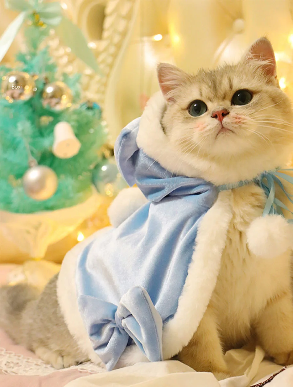 cães natal ano novo trajes de inverno gato gatinho roupas