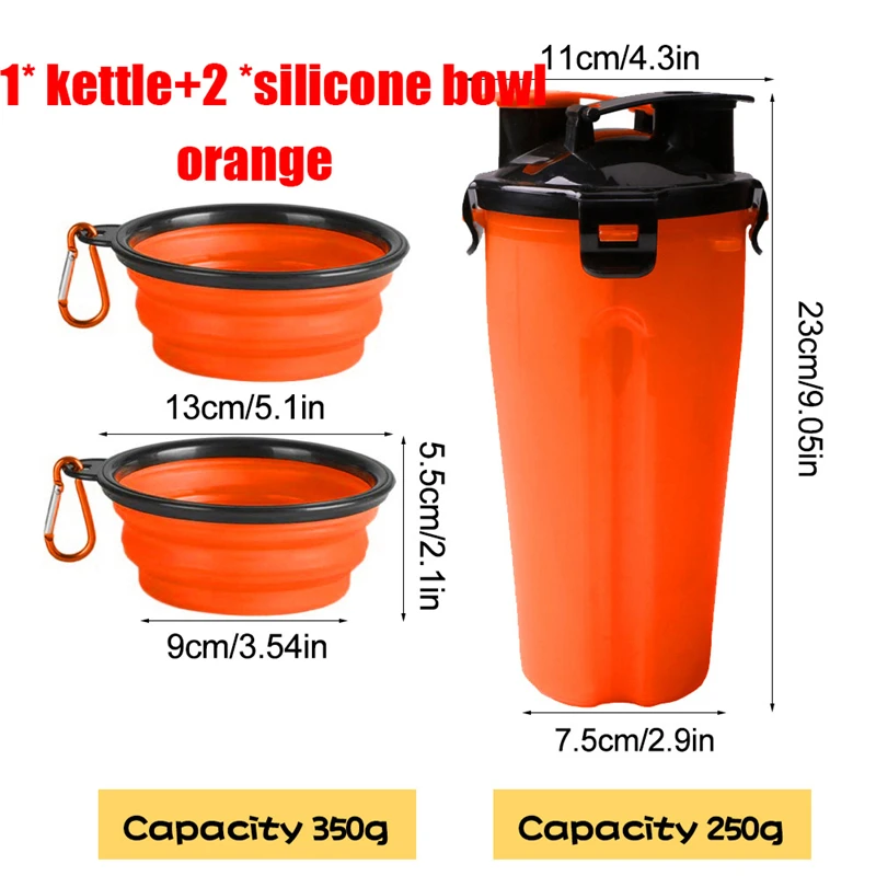 2 in 1 Portable Pet Water Food Container