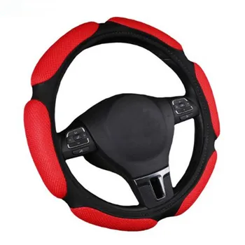 

1pcs Black Gray Red Breathable sandwich Car Steering Wheel Cover for KIA, HYUNDAI, TOYOTA, HONDA, RIO, LADA,VW,Nissian