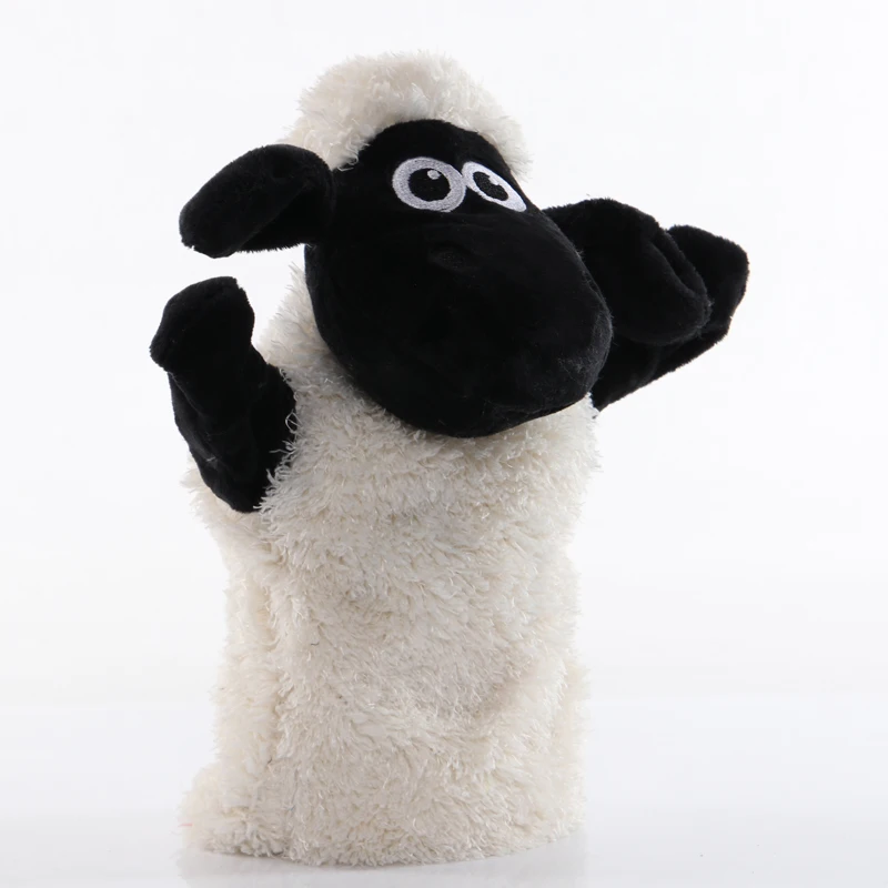 25cm Animal Sheep Hand Puppet Goat Plush Toys Baby Educational Hand Puppets Cartoon Pretend Telling Story Doll Toy for Children