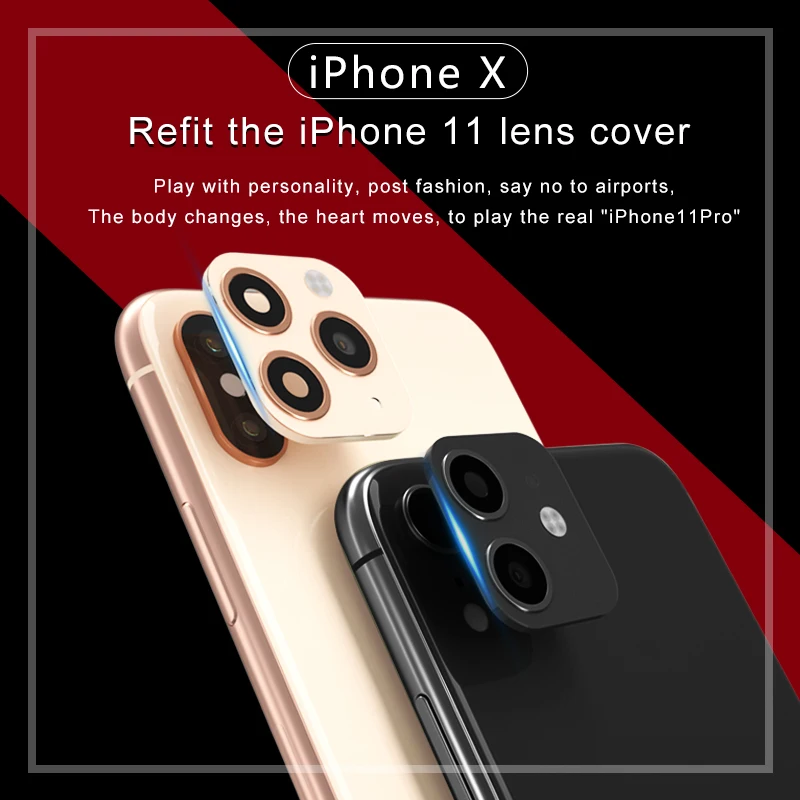 Applicable iPhone Apple X Seconds Change 11 Lens Sticker XSMAX Modified 11PROMAX Explosion Modified Case Lens 11PROMAX Camera