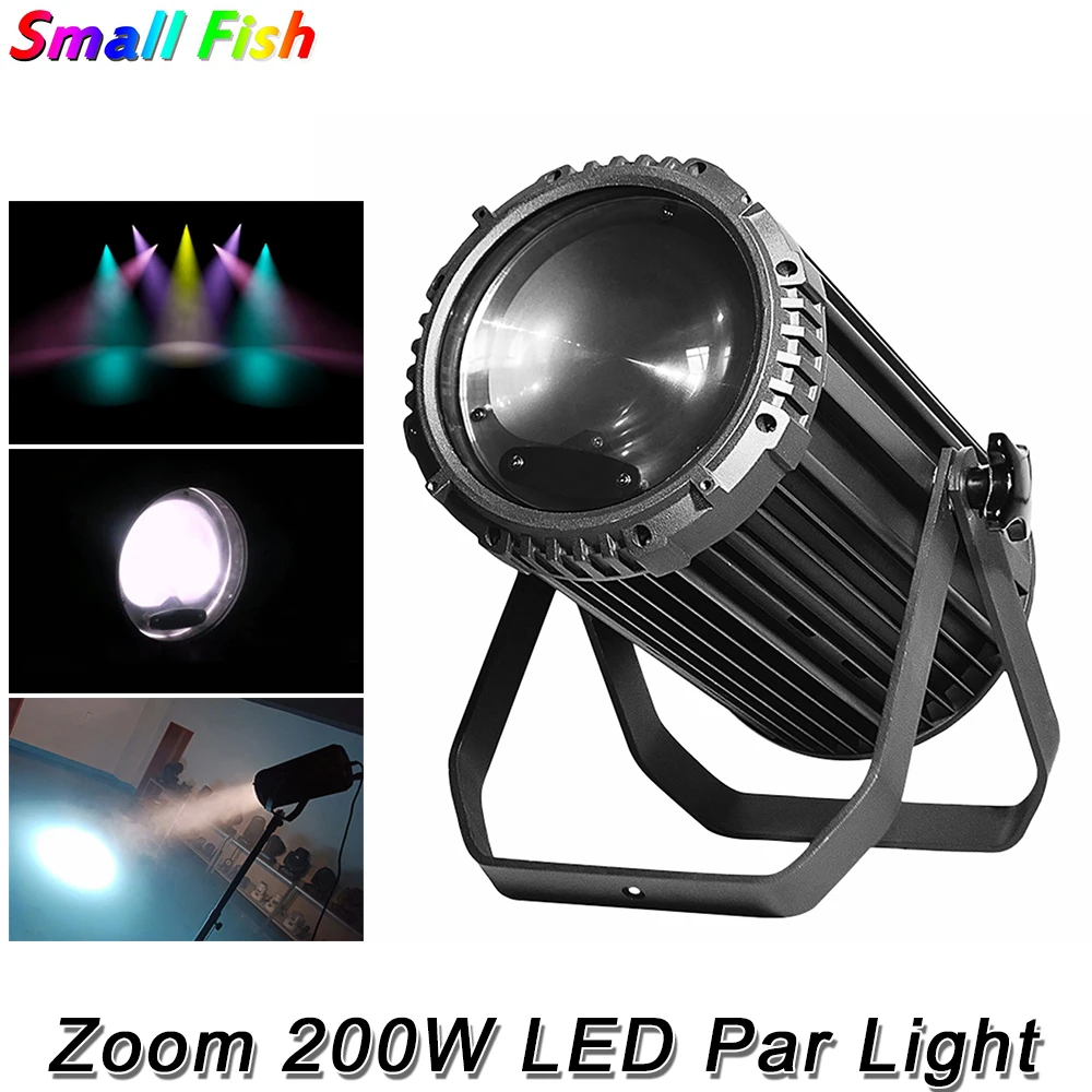 Newest Zoom 200W RGBW 4in1 LEDs Par Light DMX Stage Spotlight Professional Stage Lighting Disco Dance Party Christmas DJ Light mivision 130 133 150 newest t prism ust alr projector screen ambient light rejecting projection curtain high quality