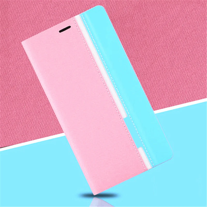 Роскошный чехол-книжка из искусственной кожи с подставкой для Alcatel 3X2019, мягкий силиконовый чехол-накладка из ТПУ для телефона Alcatel 3X2019, Fundas Coque - Цвет: Pink