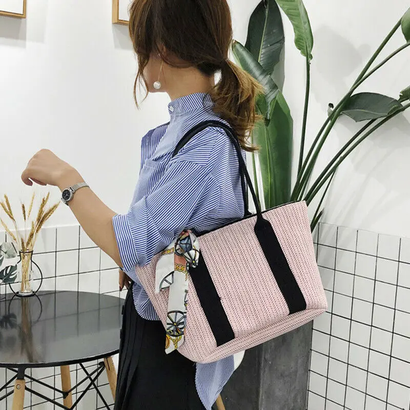 Сумки через плечо для женщин из ротанга соломенные сумки модная пляжная сумка ручной работы тканая женская сумка-мессенджер сумка