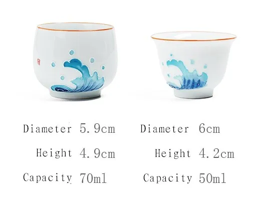 China Hand-painted Stereo Mini Tea Cup Small Cup Kung Fu Tea Set Accessories Tea Bowl Wholesale Gifts