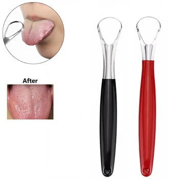 

Tongue Scraper Reusable Portable Stainless Steel Oral Tongue Cleaner Brush Fresher Sweepers for Adults Oral Hygiene Care