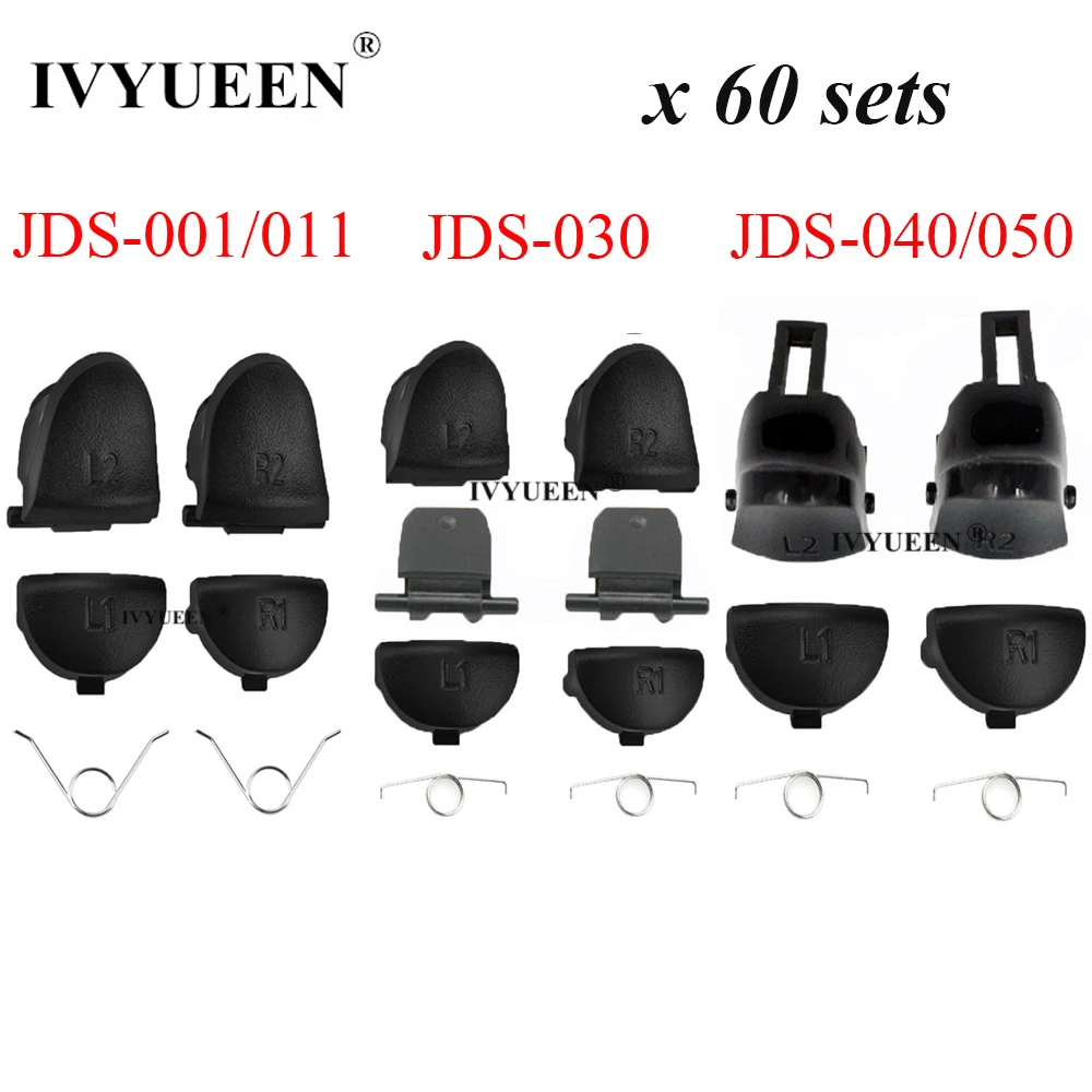 IVYUEEN 60 Sets for Dualshock 4 PS4 Pro Slim Controller L1 R1 L2 R2 Trigger Button JDM JDS 011 030 040 050 055 PlayStation | Электроника
