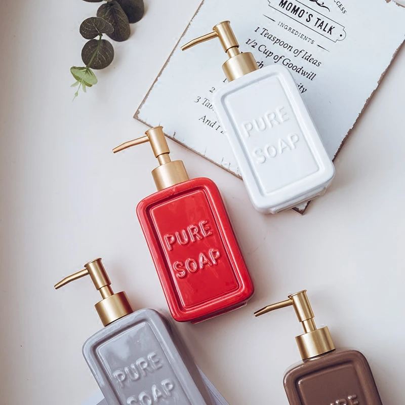 470ML Liquid Soap Dispenser Ceramic Shampoo Hand Sanitizer Pump Bottle Kitchen Bathroom Accessories Outdoor Travel Bottle 470ML Liquid Soap Dispenser Ceramic Shampoo Hand Sanitizer Pump Bottle Kitchen Bathroom Accessories Outdoor Travel Bottle
