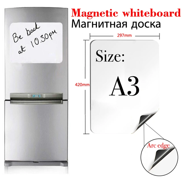 Lavagna magnetica lavagna flessibile cancellabile lavagna frigorifero  bacheca (A3, nera) - AliExpress