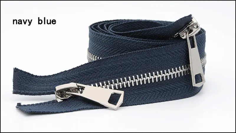 A3-8 navy blue Meetee, 120 см, 5#, двойной ползунок, металлическая молния, сделай сам, пуховик, пальто, открытый конец, длинная молния для шитья, одежда, аксессуары для портного ремесла - Цвет: A3-8 navy blue