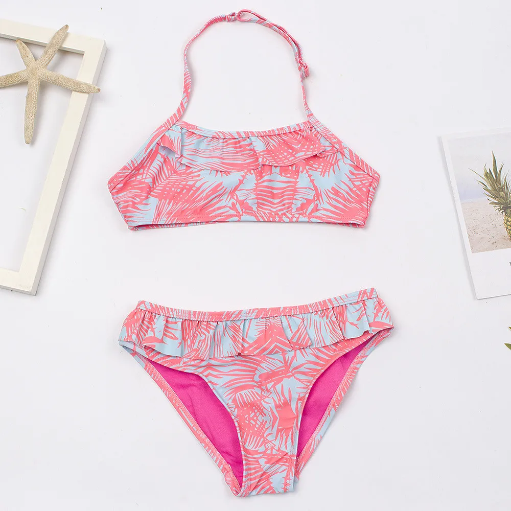 2026 Children's Swimwear Two Piece Butterfly Swimsuit For Girls Halter Summer Bikini Sets Kids Swimsuits Lovely Swimming Suit - 4